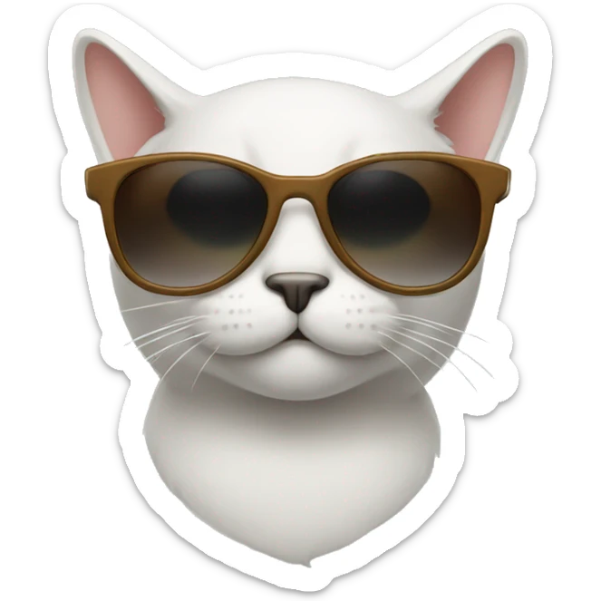 Cat with sunglasses sticker