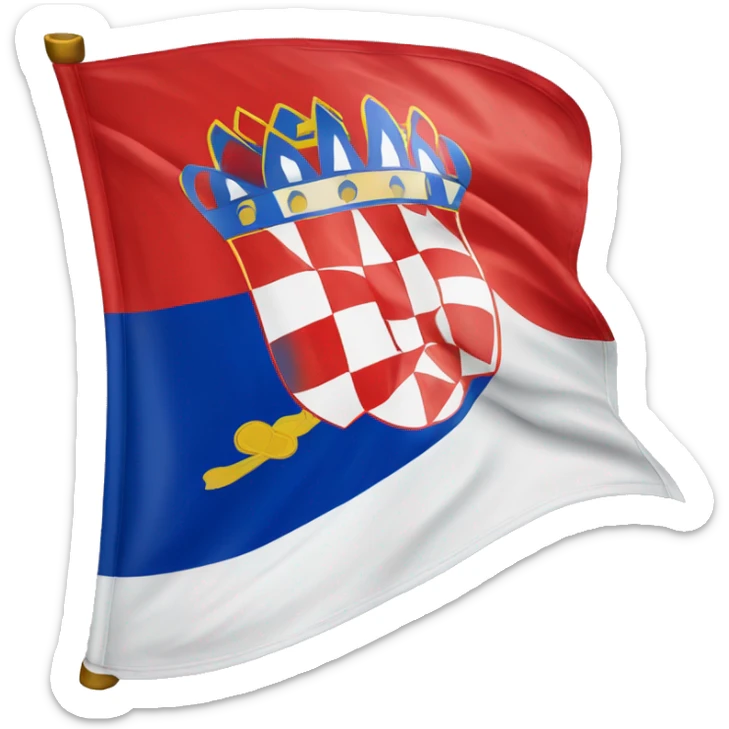 Flag of the Croatian Republic of Herzeg-Bosnia iphone emoji sticker