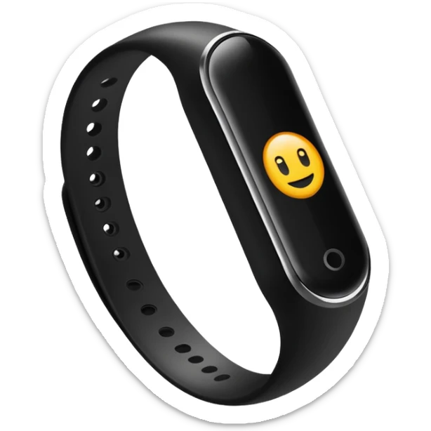 a whoop fitness band in the style of an ios emoji  sticker