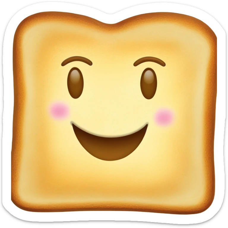 cheerful toast sticker
