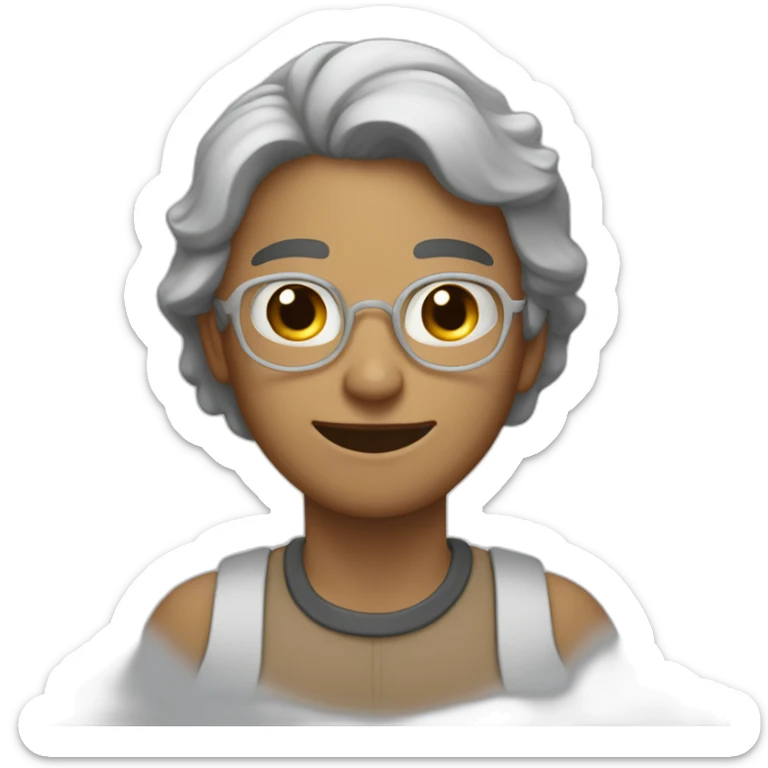 una persona con actitud triunfalista, con los brazos alzados al cielo  sticker