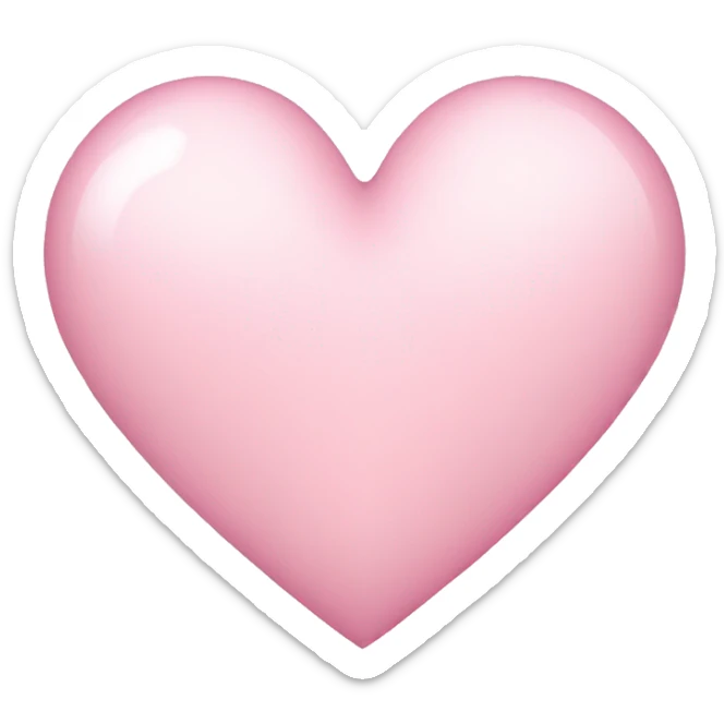 Light pink heart  sticker