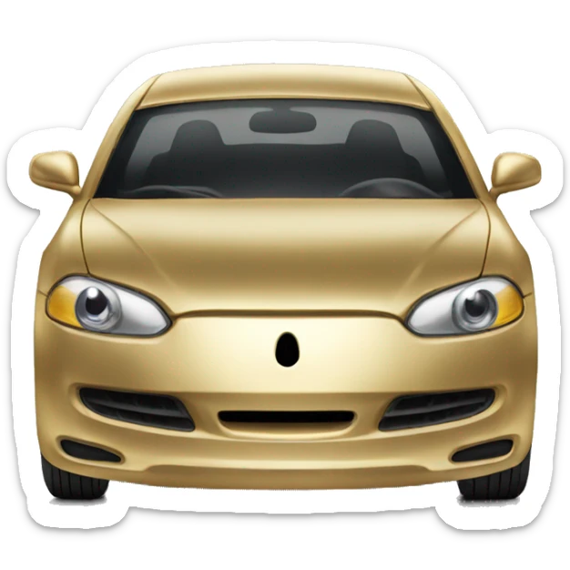  gold car sticker