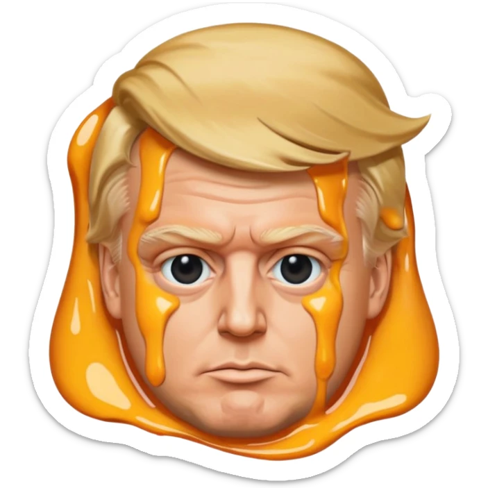 Trump est Macron qui fond le signe absolu cinéma de TikTok stp sticker