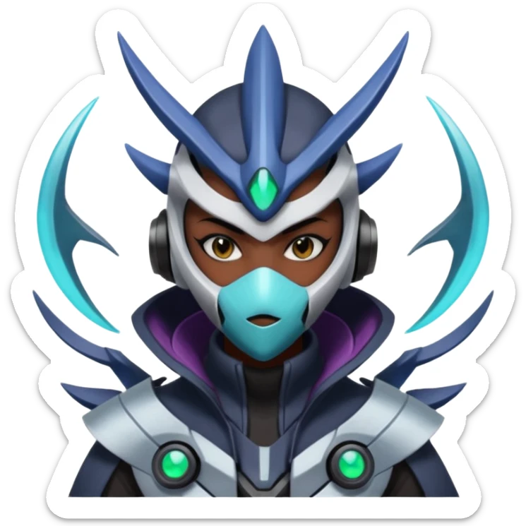 Edgy cool badass Dialga-Genesect-Miraidon-Darkrai-Deoxys-Giratina-Palkia-Meloetta-fusion sticker