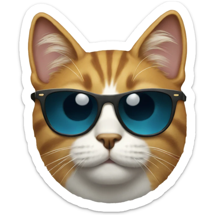 Cat with sunglasses sticker