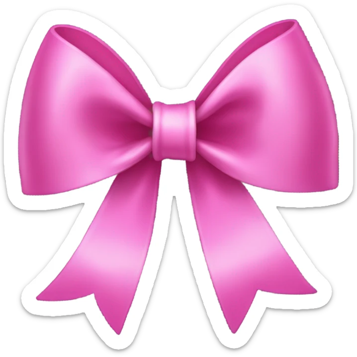Pink bow sticker