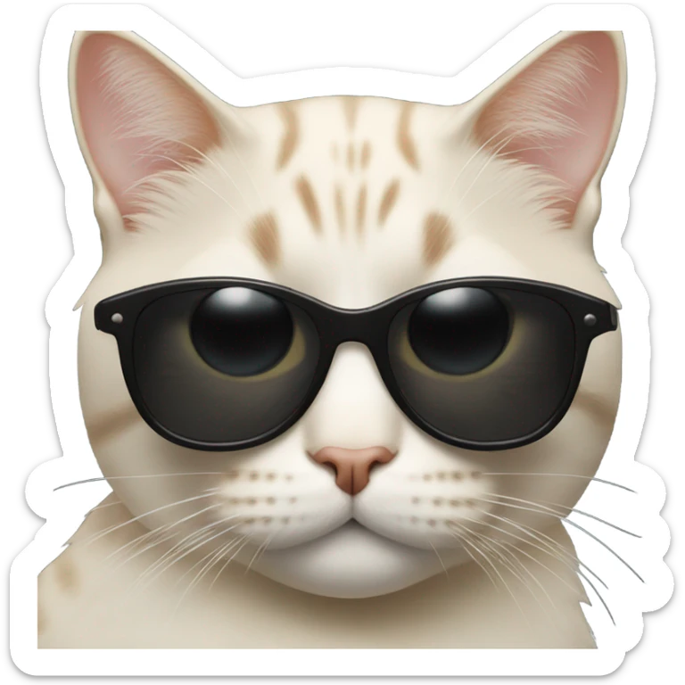 Cat with sunglasses sticker