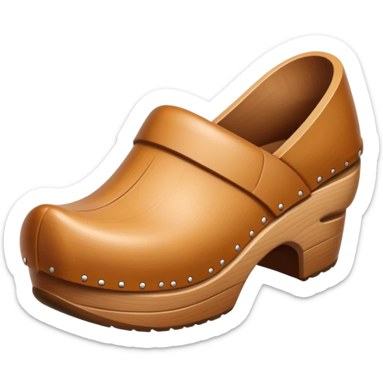 simple wooden traditional minimal clog entirely wooden - minimal sticker