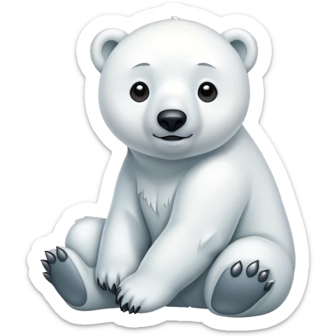 Polar bear sticker