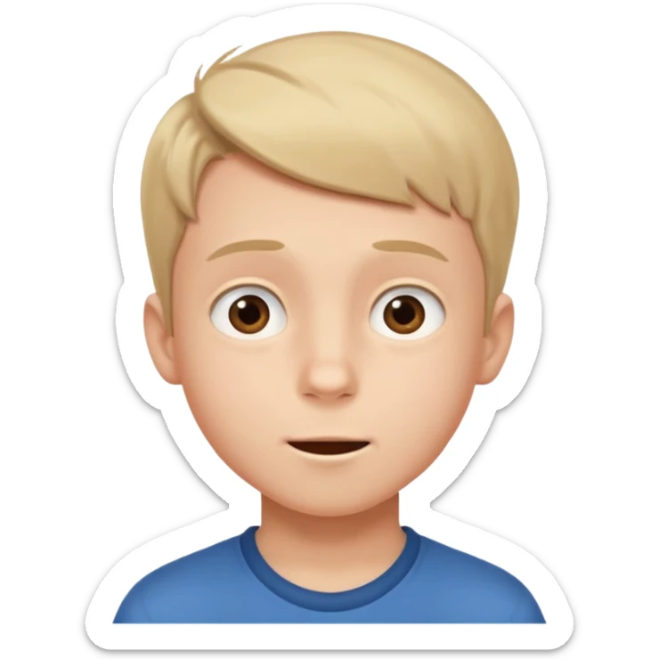 A boy showing right cheek to her mother asking for a gentle playful slap only boy no picture of mother included in emoji
Give side view of right cheek sticker