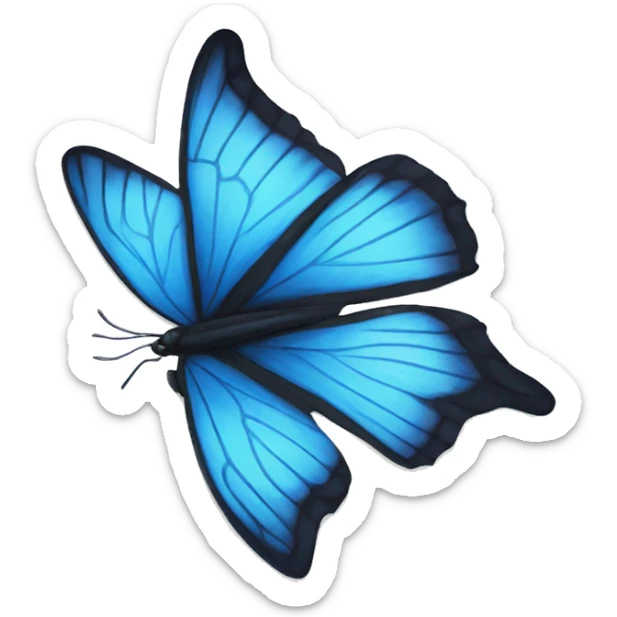 blue butterfly  sticker