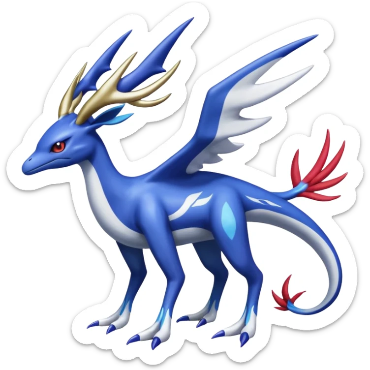 Xerneas-Kyogre-Latios-Lugia-Fakémon-hybrid-creature (full body)  sticker