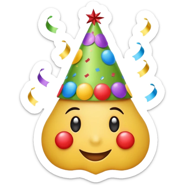 the word ESSIEEEEEE in apple style emoji, with a party vibe sticker