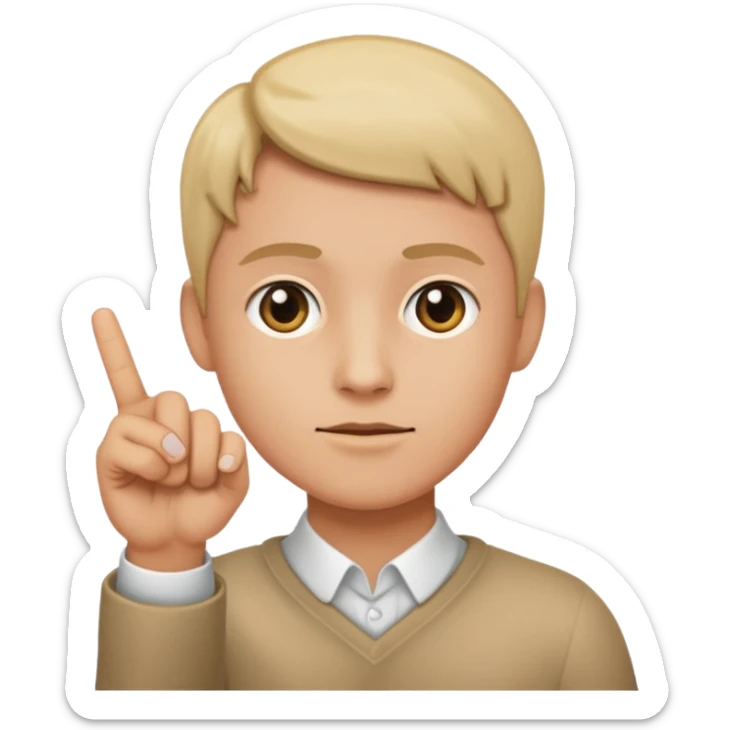 create me an emoji that is a finger pointing to watch the front of the screen so pointing at me sticker