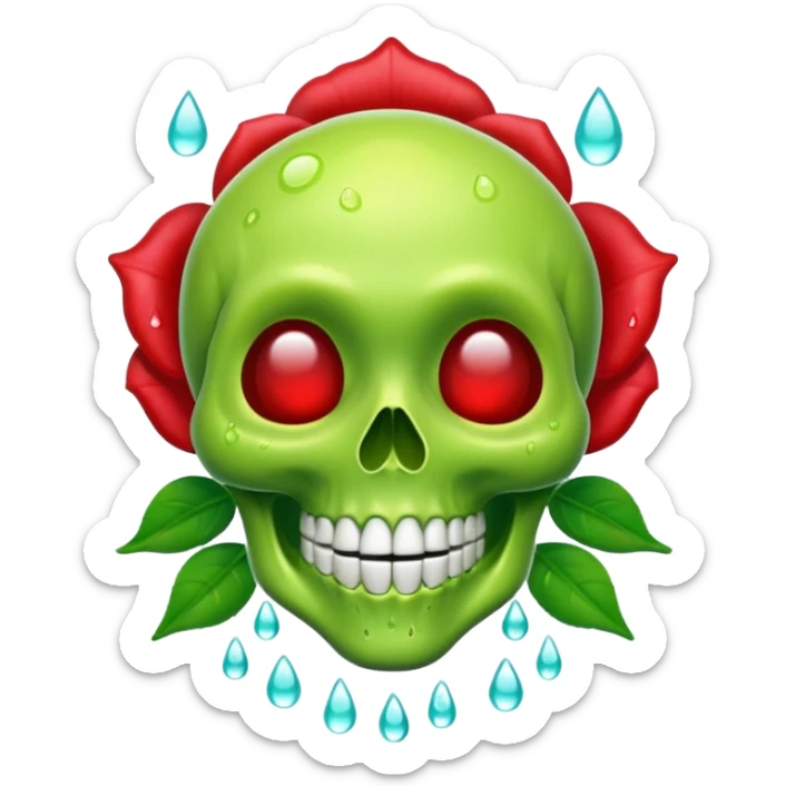 Pilot alien emoji ghost emoji skull emoji wet rose emoji laughing emoji sticker