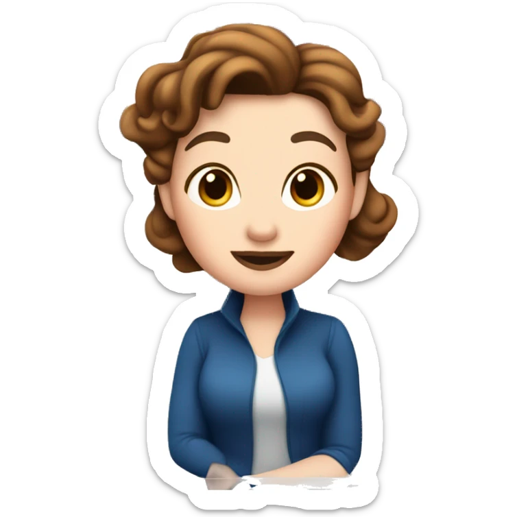 chubby lay with brown hair 50 years old white lady in front of the disney castle sticker