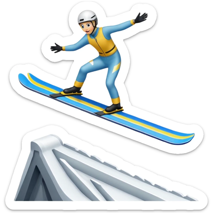 chce motikona skoczka z gry deluxe ski jump 2 takiego pixelowego jak w grze sticker