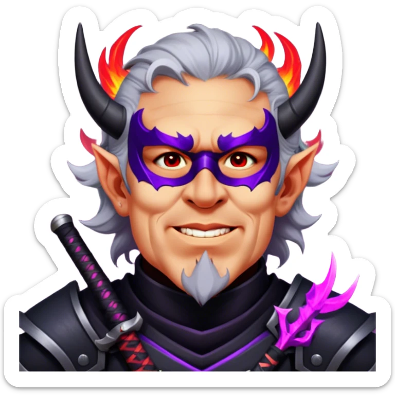 Demon-Horned Warrior sticker