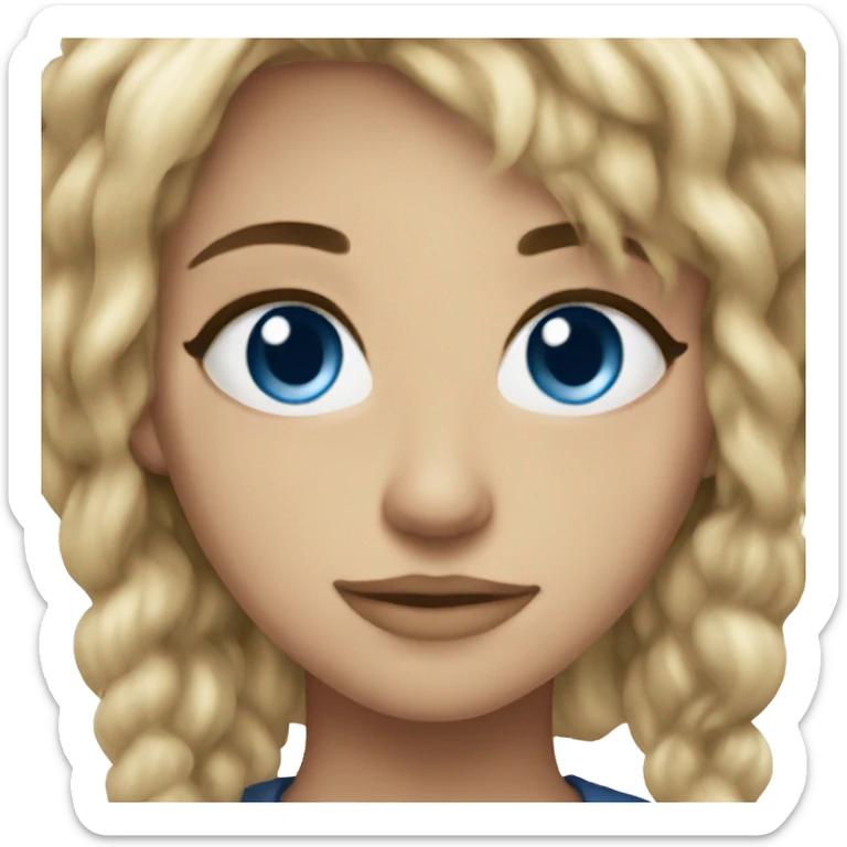 blue eyes dirty blonde hair qo sticker