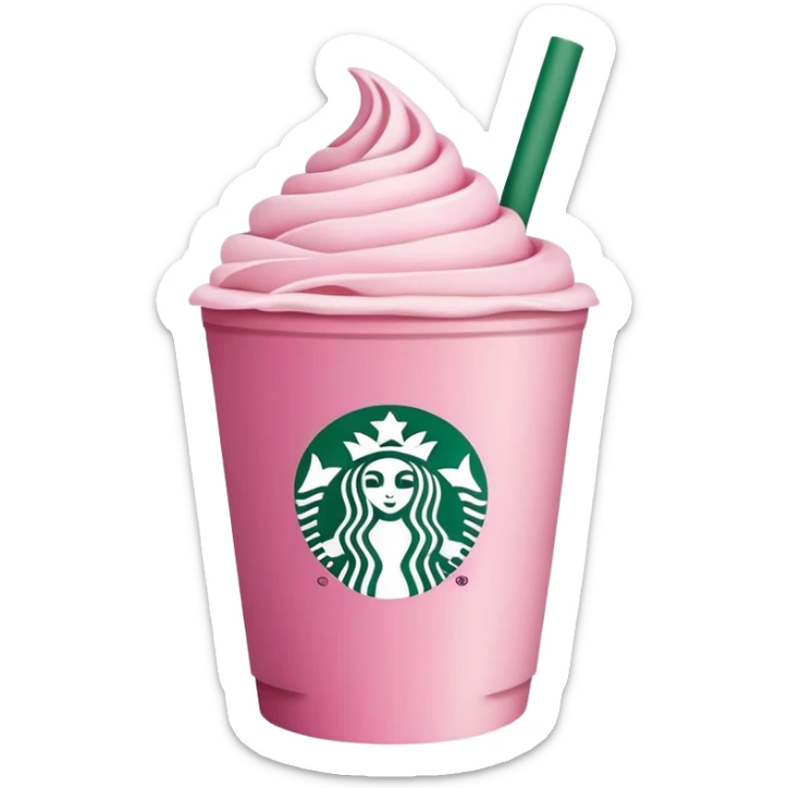 Starbucks cofee pink sticker