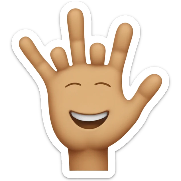 Je veux un emoji avec cette tête 🙂 mais qui a des pieds en l’air et ses mains sur les joues  sticker