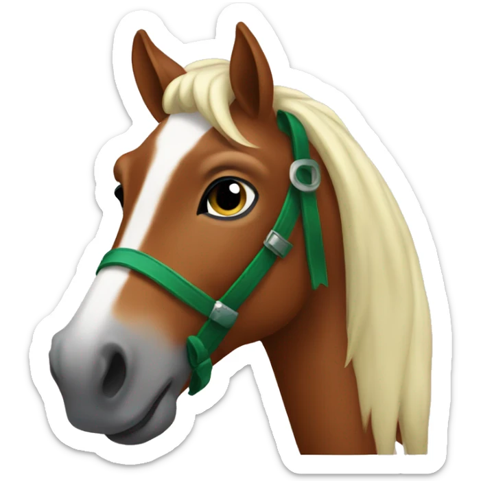 Christmas horse sticker