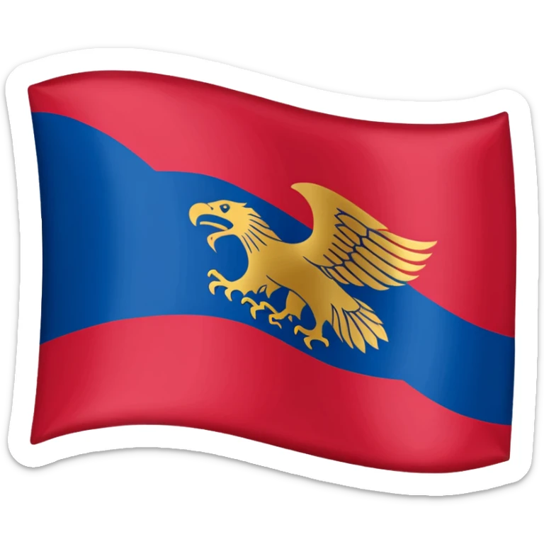 Make me the dardania flag of kosovo as a IOS emoji sticker