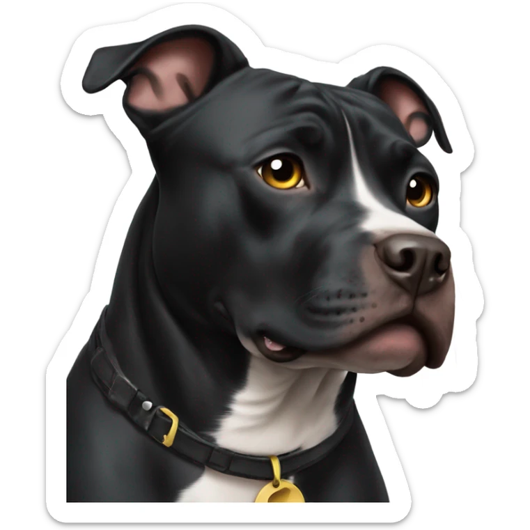 black pitbull  sticker