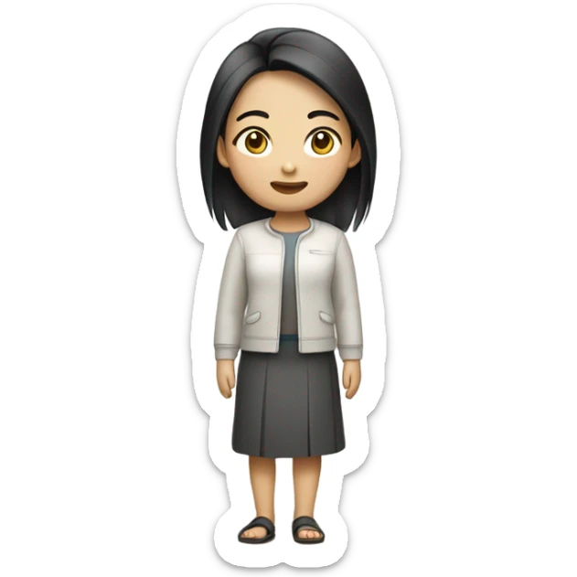 asian clean girl sticker