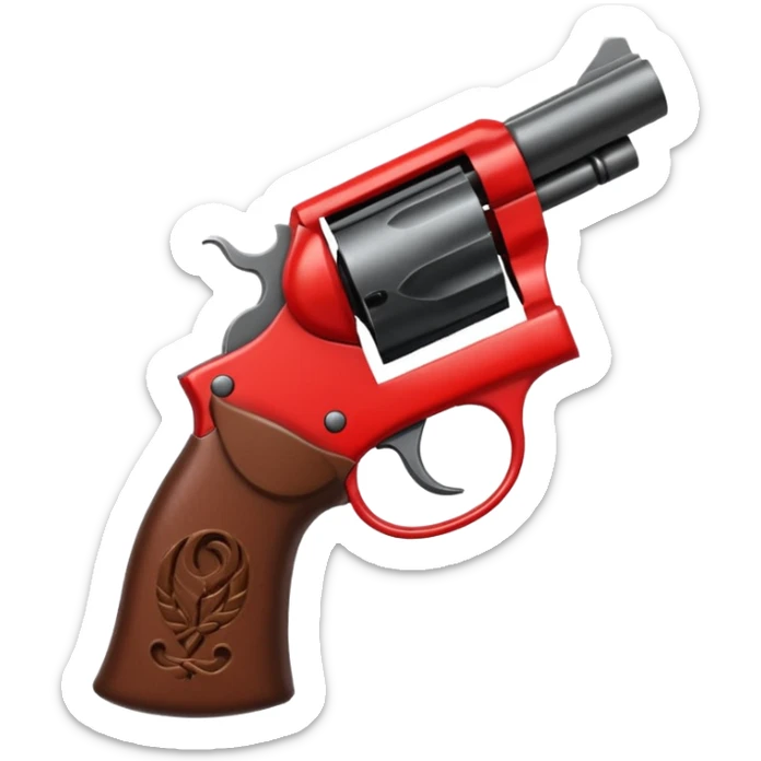 Un 👹 con una pistola en la mano  pero que sea como el emoji pero que salga como el emoji  sticker
