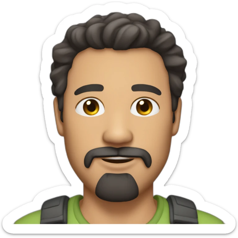 50 year old male with olive skin and dark hair and dark scruffy goatee sticker