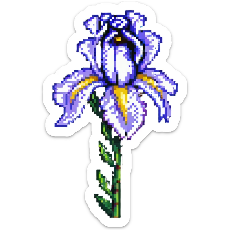 iris flower sticker