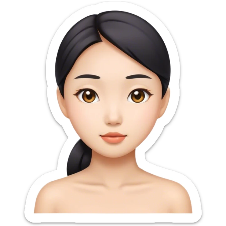 An Asian clean girl sticker