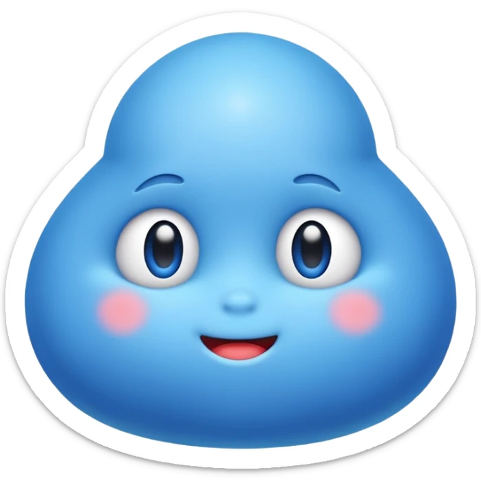 Cute blue sticker