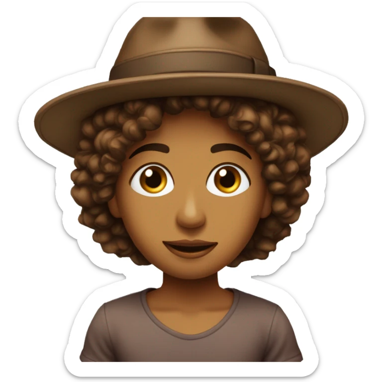 Cheveux : crépu
Yeux : Marron.
Accessoires : Porte un chapeau stylé.
Style : T-shirt artistique et tient un livre. sticker