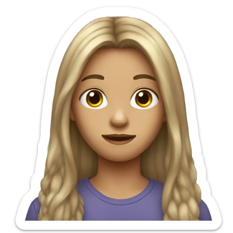 Long hair teenager sticker