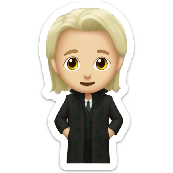 Draco Malfoy with kissing a brown hairly girl sticker