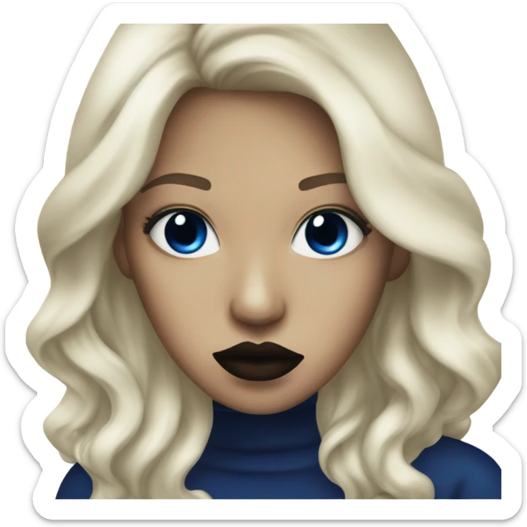 
dark blue lips sticker