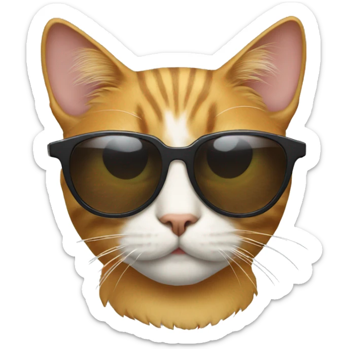 Cat with sunglasses sticker