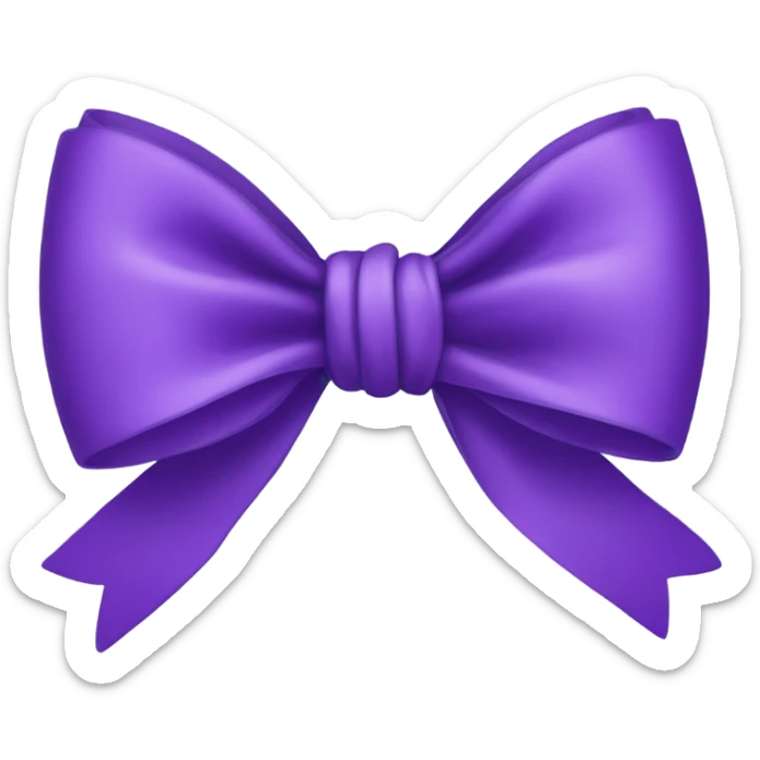 A purple bow sticker