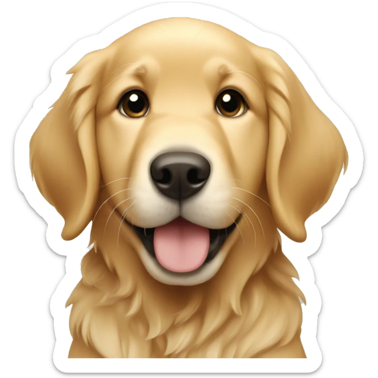 Golden retriever puppy sticker