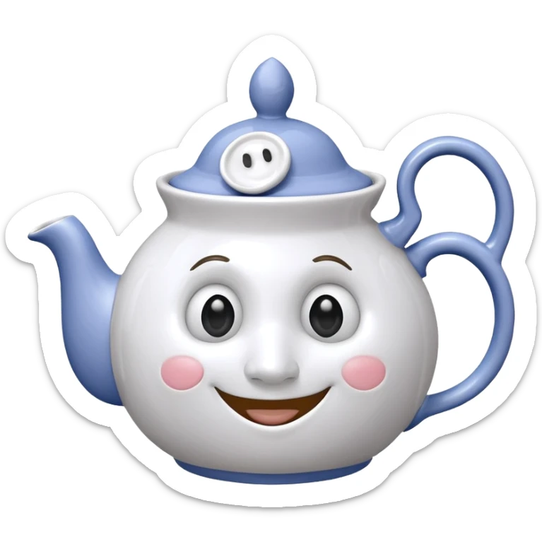 A character from the fairy tale Beauty and the Beast: Mrs. Potts, the lady who was turned into a teapot and retains the teapot's original form. sticker