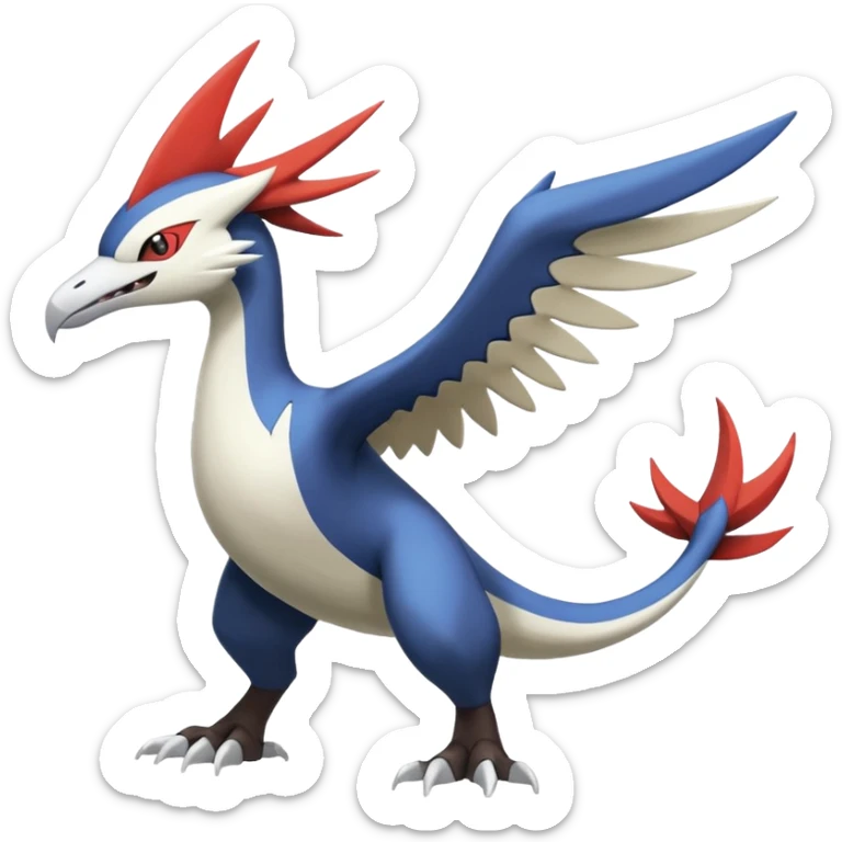 Silvally-Latios-Latias-Giratina-Lugia-Nargacuga-Noivern-fusion-Fakémon-Pokémon-creature (full body) sticker