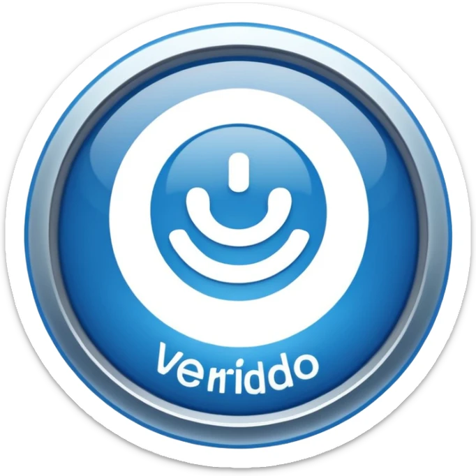 Quiero un logo de verificación parecido al de tiktok que sea redondo  sticker