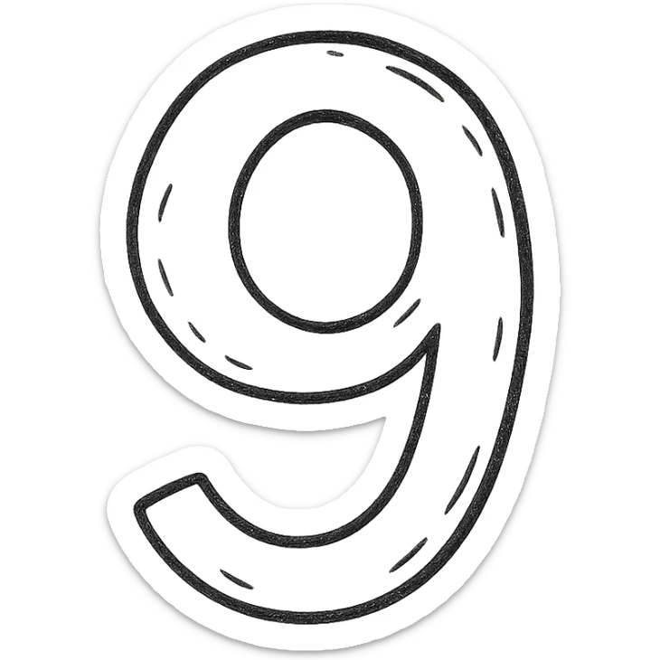 9 sticker