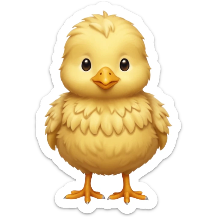 walking chick to the right sticker