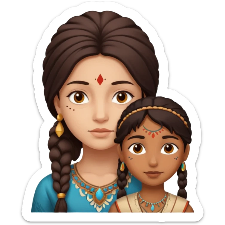 . The emoji is of Dylan Player (founder of emojis.com) who should have an existing emoji that highly details his face, and then with an Indian girl with an equivocally as detailed face. They should both look very realistic and use the existing image of DYLAN PLAYER, FOUNDER.  sticker