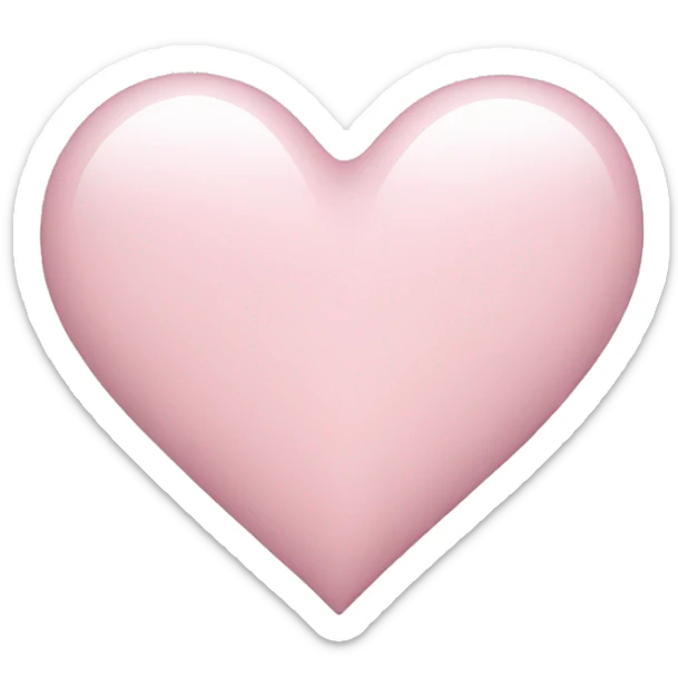 light pink heart sticker