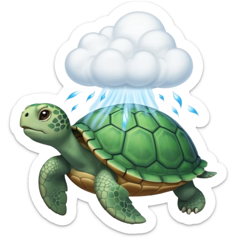 Turtle with a Cinderella dress on and a fart coming out of it sticker